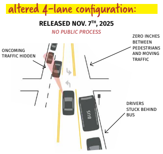 New altered 4-lane configuration
