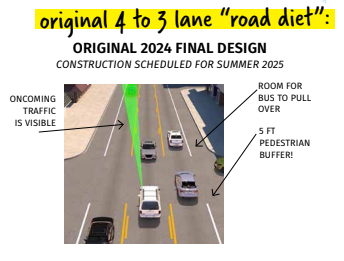 Original 4-to-3 lane road diet design